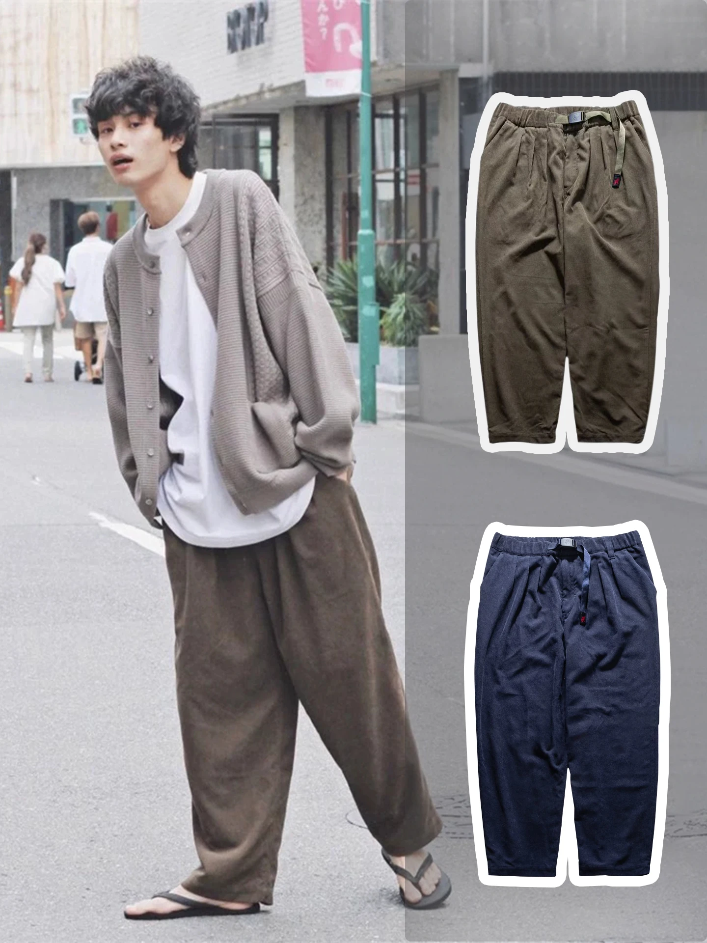 

Retro Japanese Sle Color Corduroy Loose Casual Pants Tapered Leg Zipper Fly Cotton Youth Daily Wear Collaborative Edi...