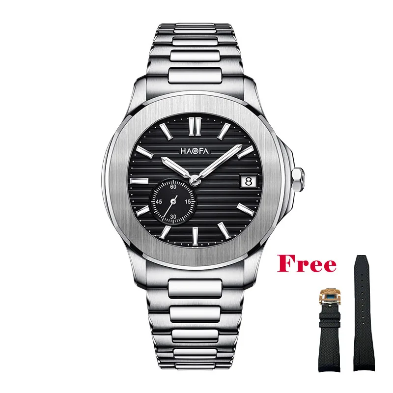 Haofa Mechanical watch Man Date Display Thickness 9.7mm Automatic 316 Stainless Steel Sapphire Crystal Luminous Simplicity 2290