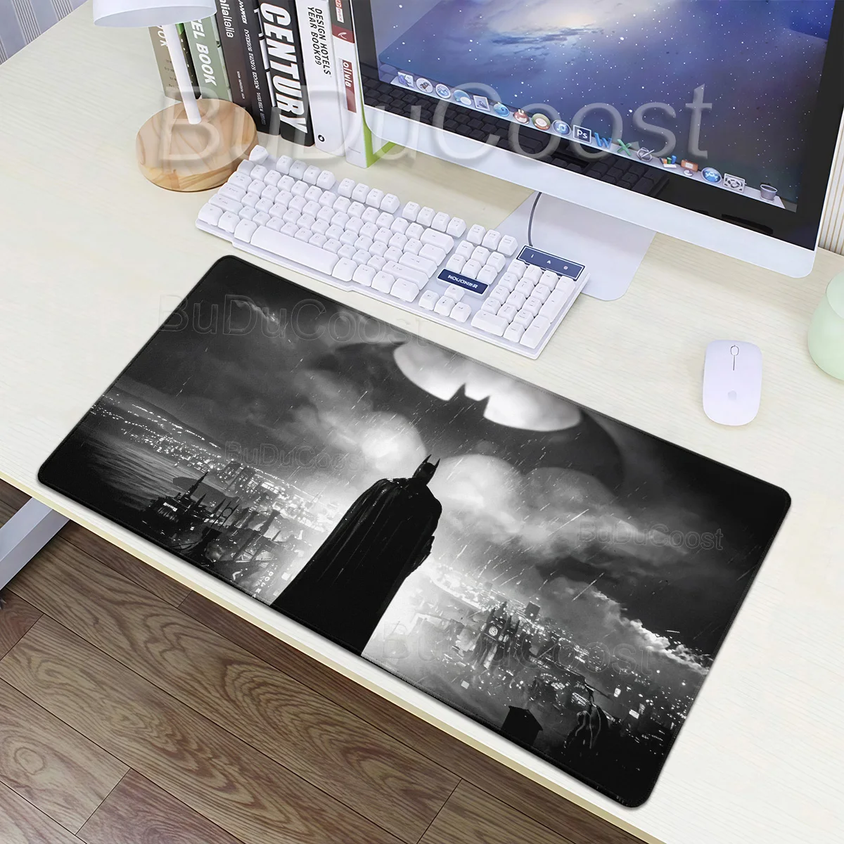 Black B-Batmans Logo Non-slip Mouse Pad High Quality HD Natural Rubber Mouse Pad The Most Professional Washable Laptop Mouse Pad
