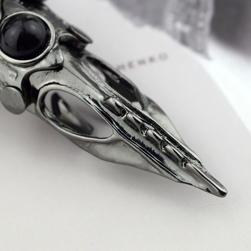 Dragon Skull Finger Long Rings Vintage Punk Rock Animal Skull Finger Long Rings image 5