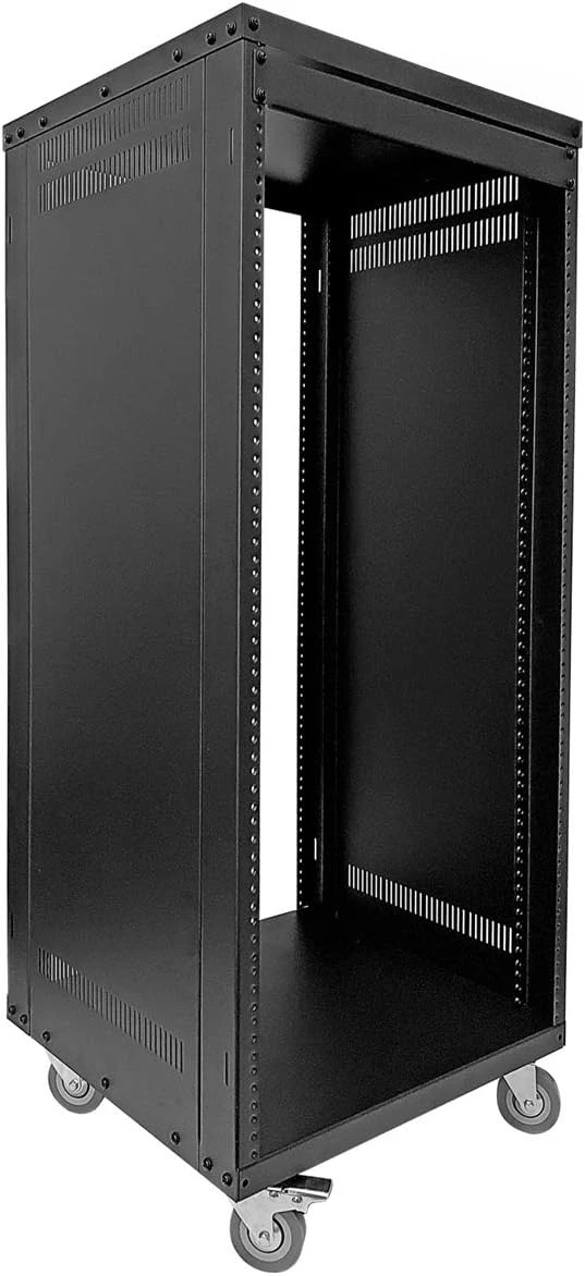 

RK 22U Rack-Mount Cabinet Case w/Caster Wheels (Compatible with US 5mm& European 6mm Rack Standards.) Rack for DJ, Home Theater