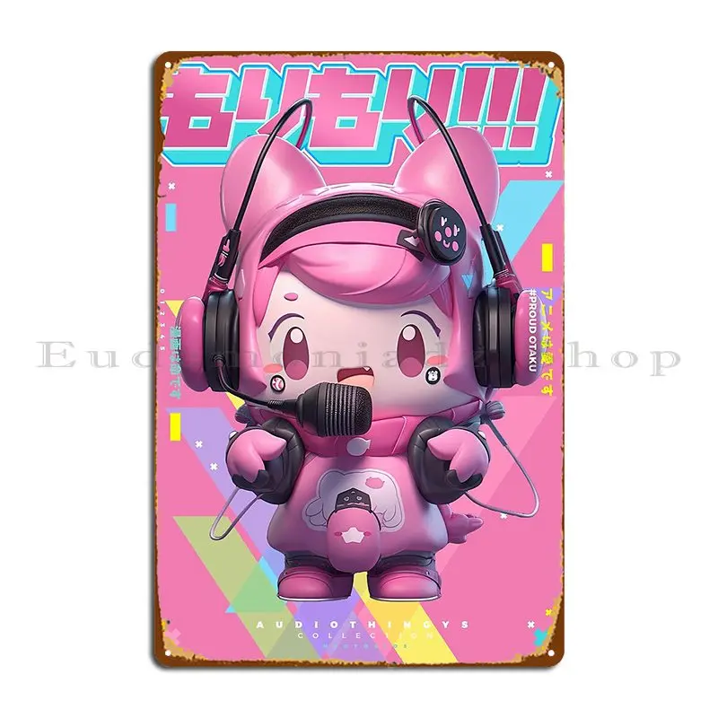 Mc Happy Audio Thingys Collection Anime Manga Kawaii Chibi Musician Metal Sign Personalized Club Bar Garage Tin Sign Poster