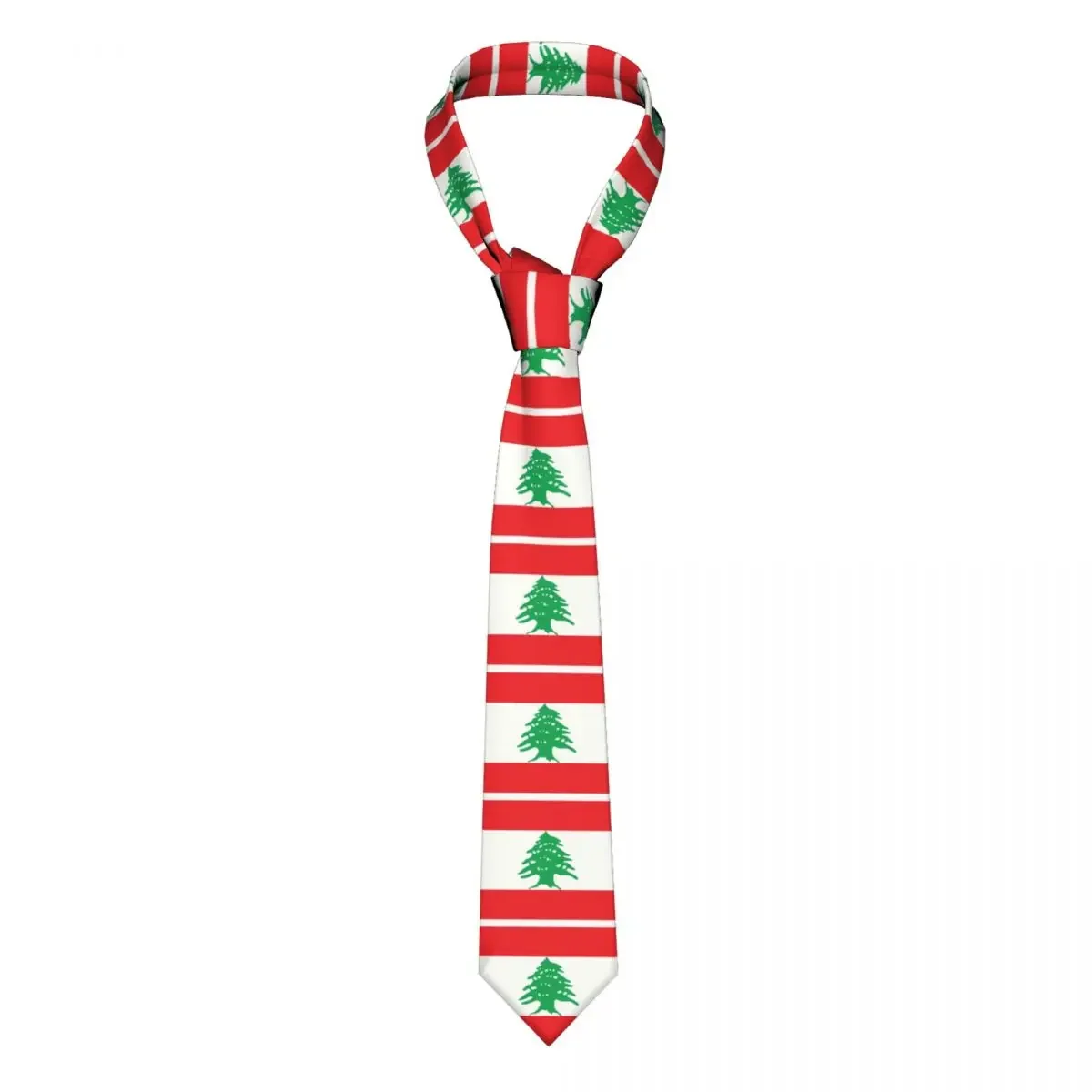 

Lebanon Lebanese Flag Beirut Necktie Men's Custom Silk Neck Tie for Party