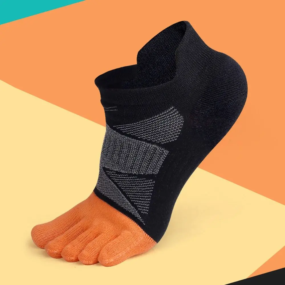 Calcetines transpirables para hombre, calcetines de algodón para fútbol, correr, invierno, calcetines deportivos para hombre, calcetines de tubo, calcetines de cinco dedos, calcetines de punta corta