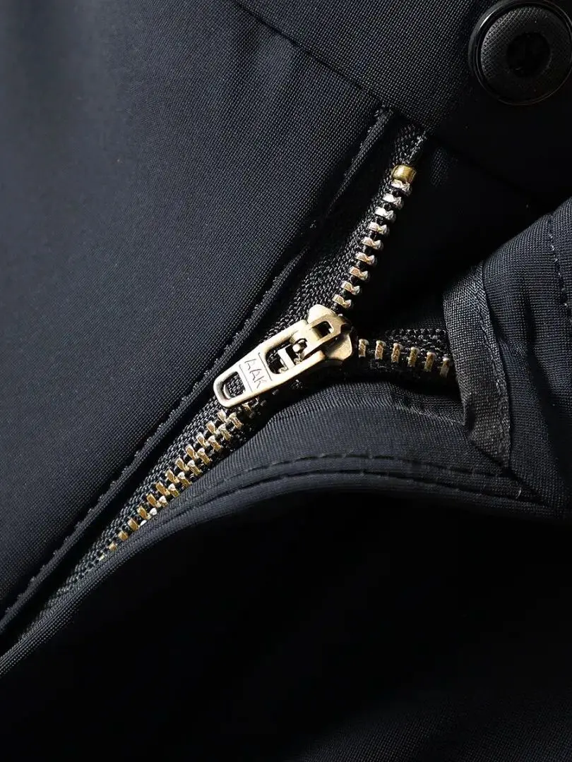 Hochwertige, leichte, mit Fce gefütterte Freizeithose mit geradem Bein für Herren, Herbst und Winter, reine Farbe, warm, bequem, Freizeit...