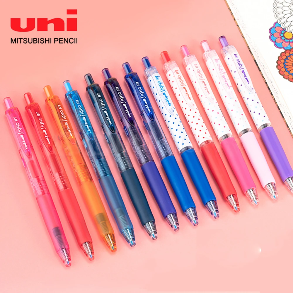 

1 Pen+3Refills Japan UNI Gel Pen 0.38mm Ultra-fine Quick Drying UMN-138 for Writing Ballpoint Pen Cute School Office Stationery
