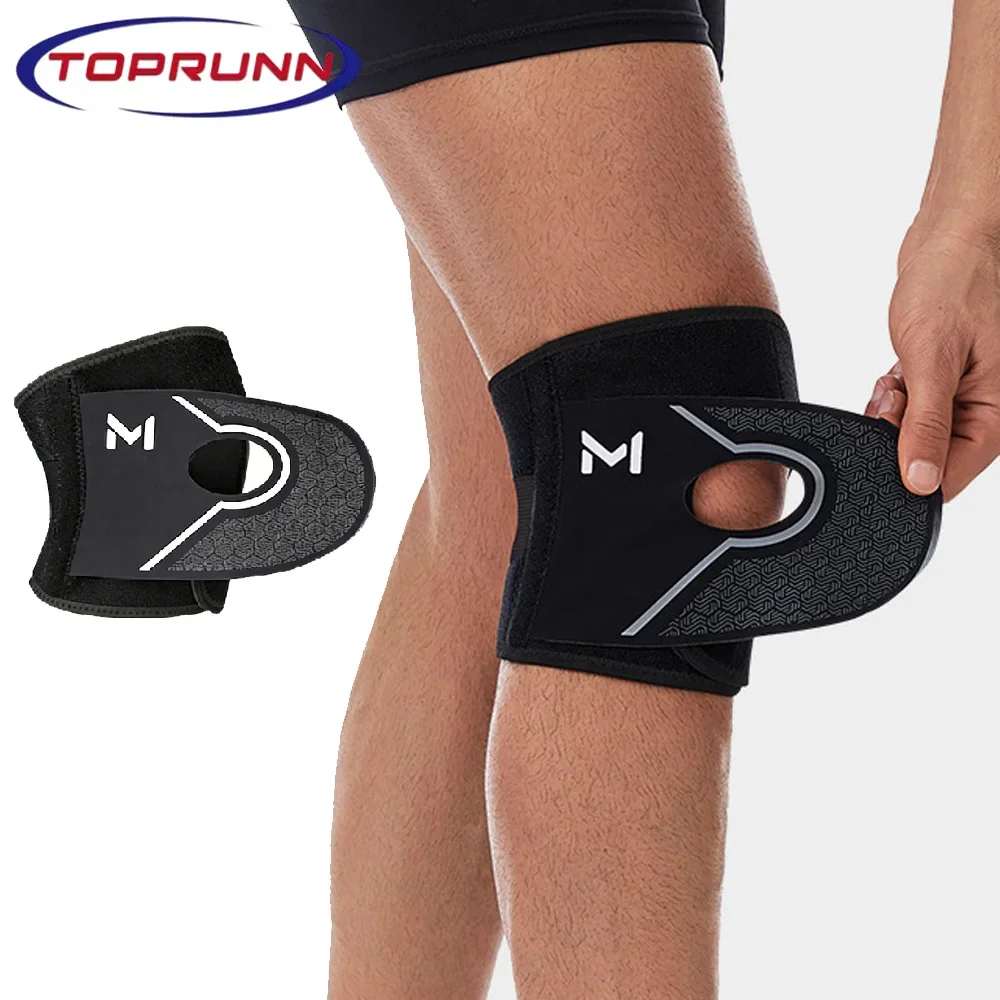 1 Stück Kniebandage für Damen und Herren, Kniebandage bei Meniskusriss, Schmerzlinderung, Kompressions-Knieunterstützung mit Seitenstabilisatoren, zum Laufen