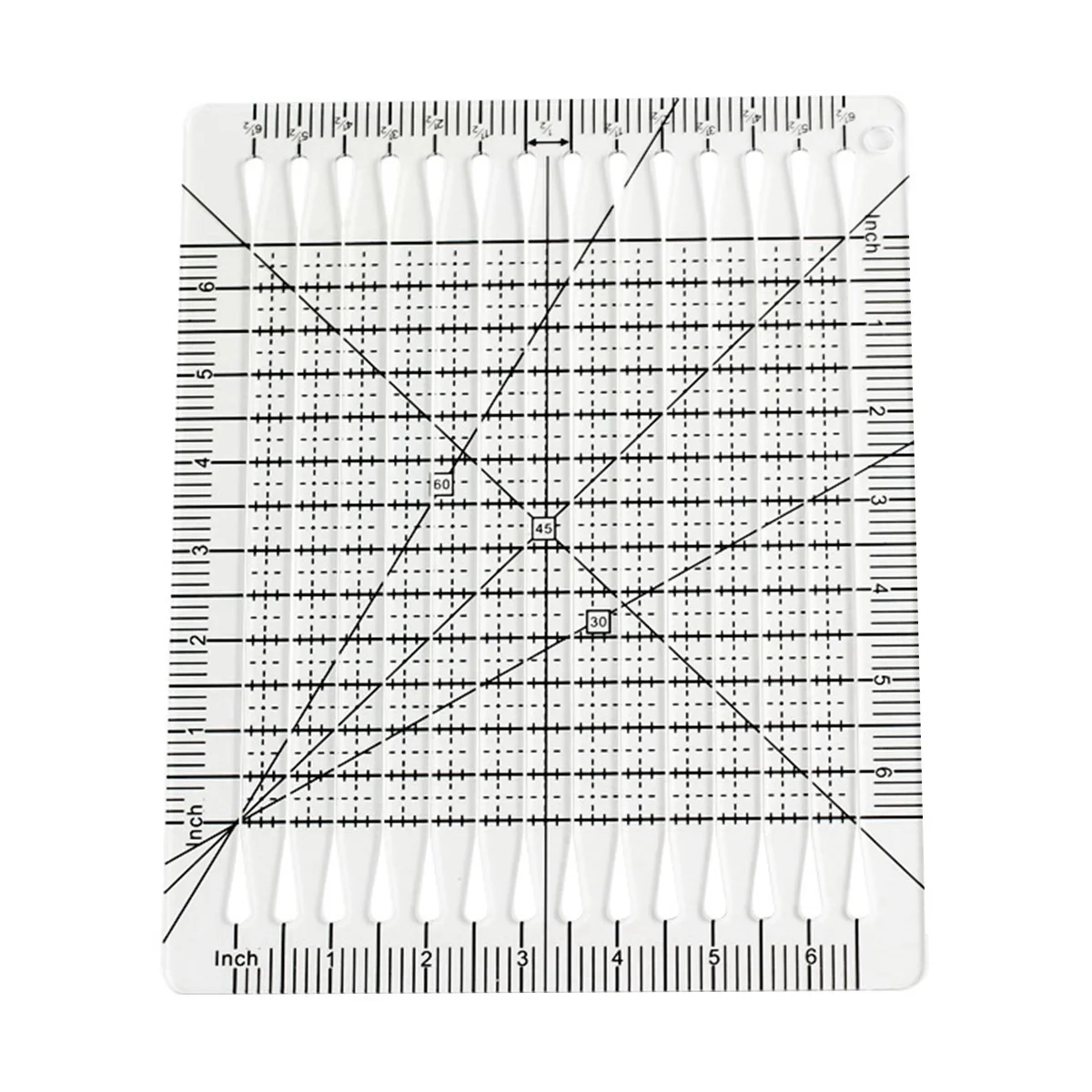 Quilt Cutting Ruler, 5 in 1 Quilt Cutting Ruler, Charming Shape Cutting Quilting Ruler and Template