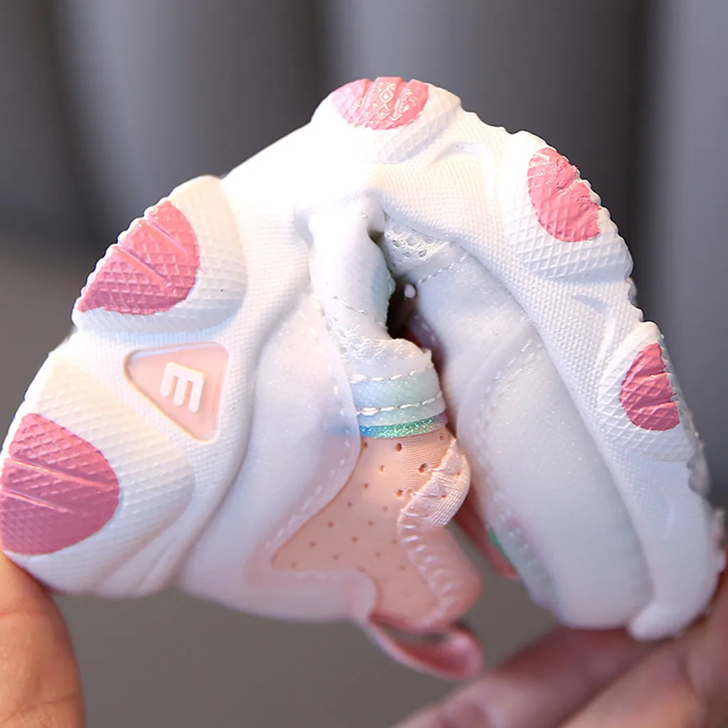 Ademende peuterjongensneakers Stretchstof Modieuze babyloopschoenen Roze school voor meisjes Sportschoenen Sneakers 2025