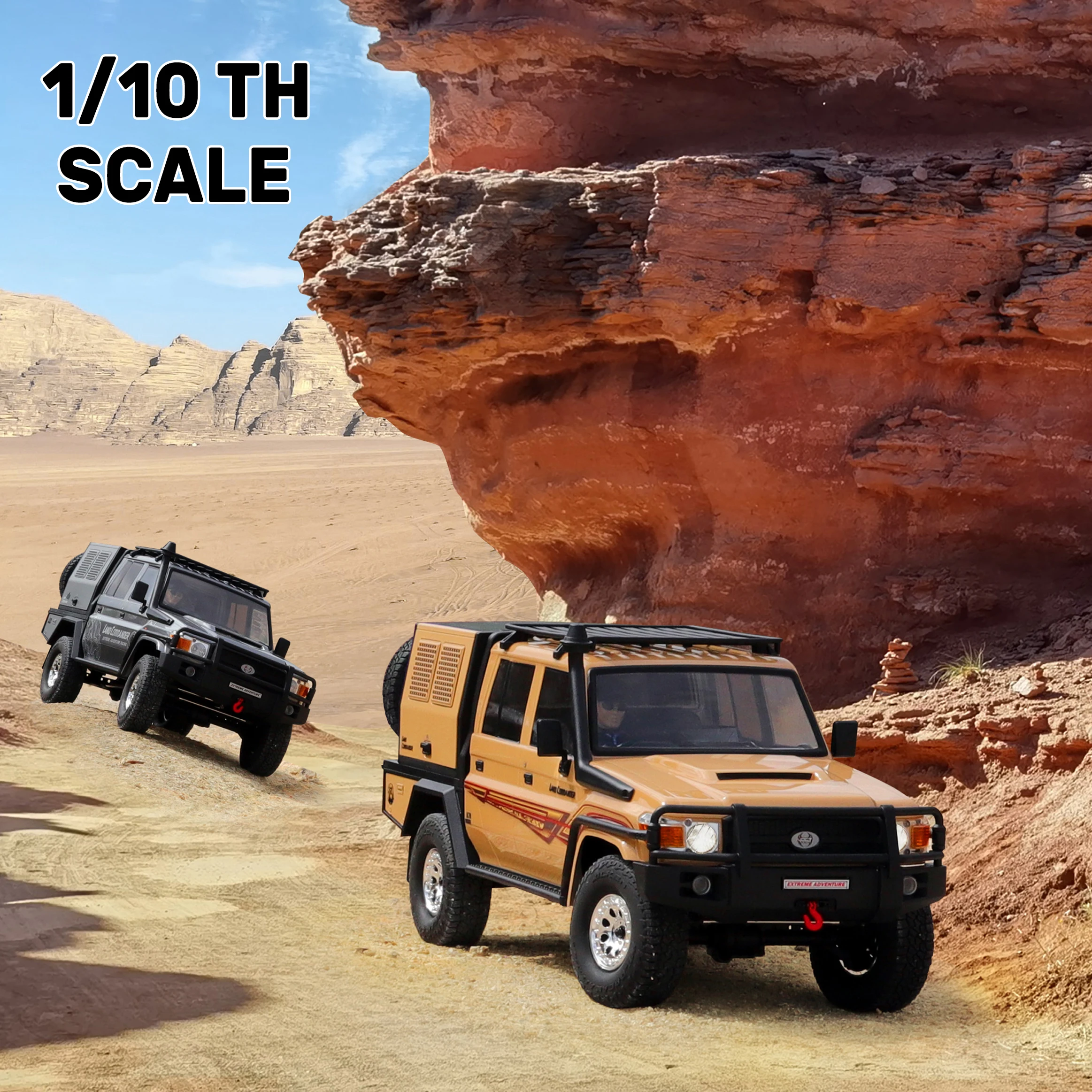 

RGT EX86160 RC Гусеничный автомобиль в масштабе 1/10 LC79 Land Commander с дистанционным управлением Электрическая имитация скалолазания Внедорожник Радиоуправляемый автомобиль Игрушки