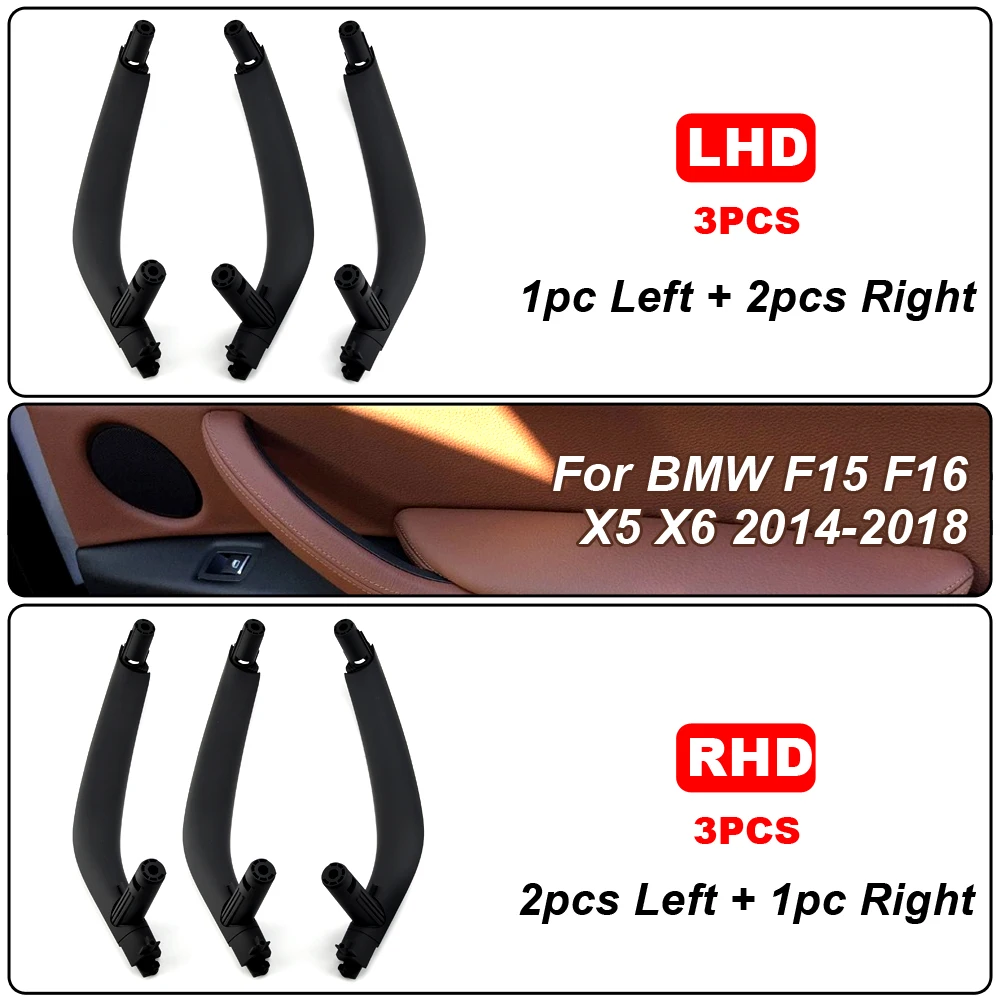 For BMW X5 X6 F15 F16 2014 2015 2016 2017 2018 Car ABS Interior Door Pull Handle Trim Cover Black Beige