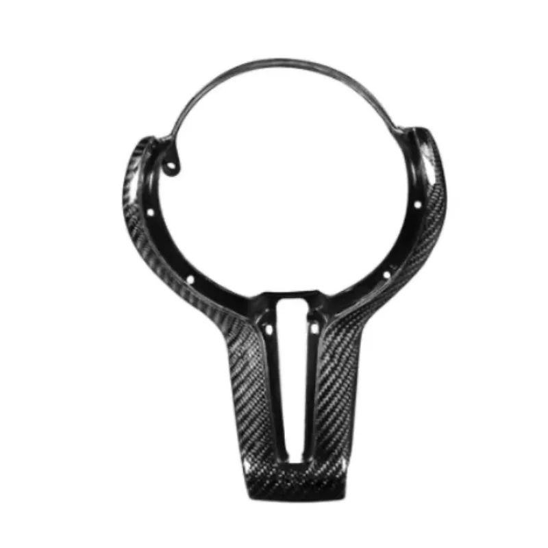 VLMCAR Custom Real Carbon Fiber Steering Wheel Trim For BMW 1-4 Series GT M2 M3 M4 Hollow Cover MP Modification Car Accessories