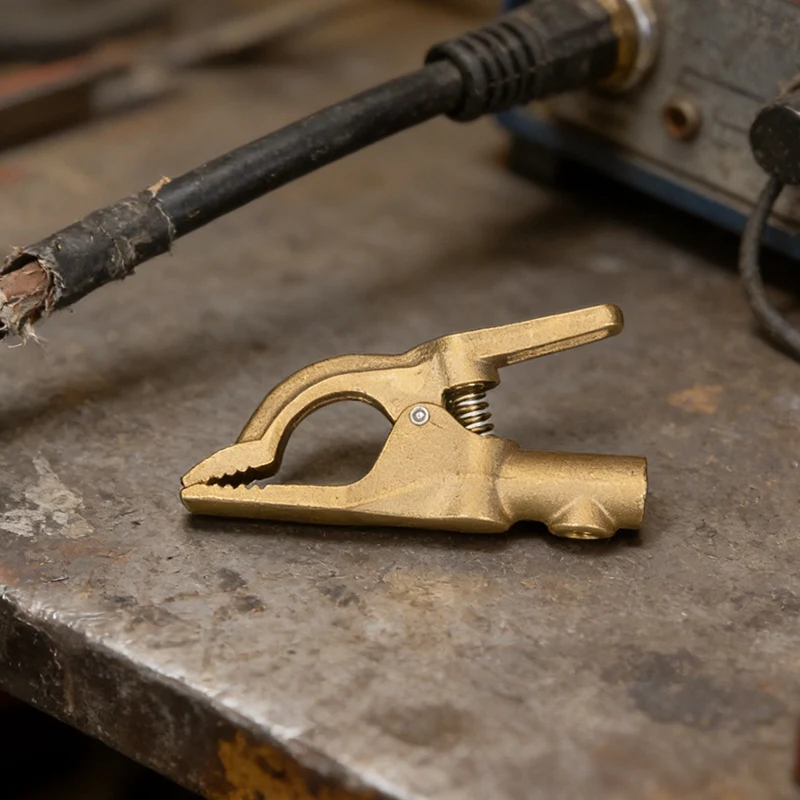 DT15 300A Welding Earth Clamp, Brass Welding Grounding Clamp 32mm Opening, Power Tool Accessory for Welding Operations, Durable