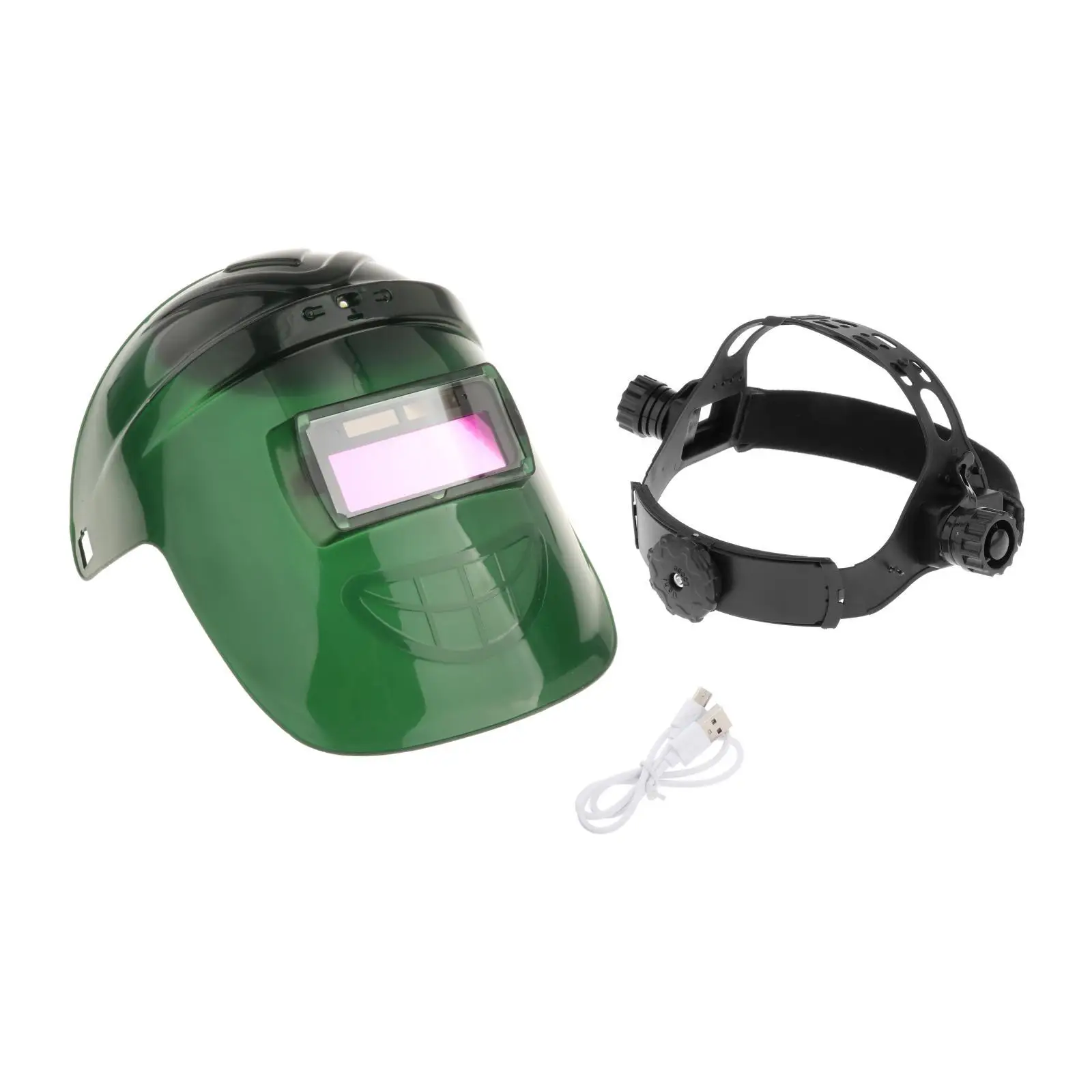 Solar Auto Darkening Welding Helmets Welding Mask for MMA MIG w/Light & Fans