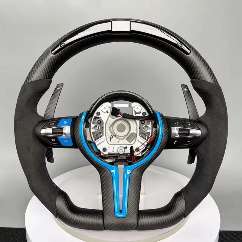 

LED Customized Carbon Fiber Leather Suede Car Steering Wheel For BMW M2 M3 M4 M5 M6 X5 F30 F10 F20 F01 E90 E70 M Steering Wheel