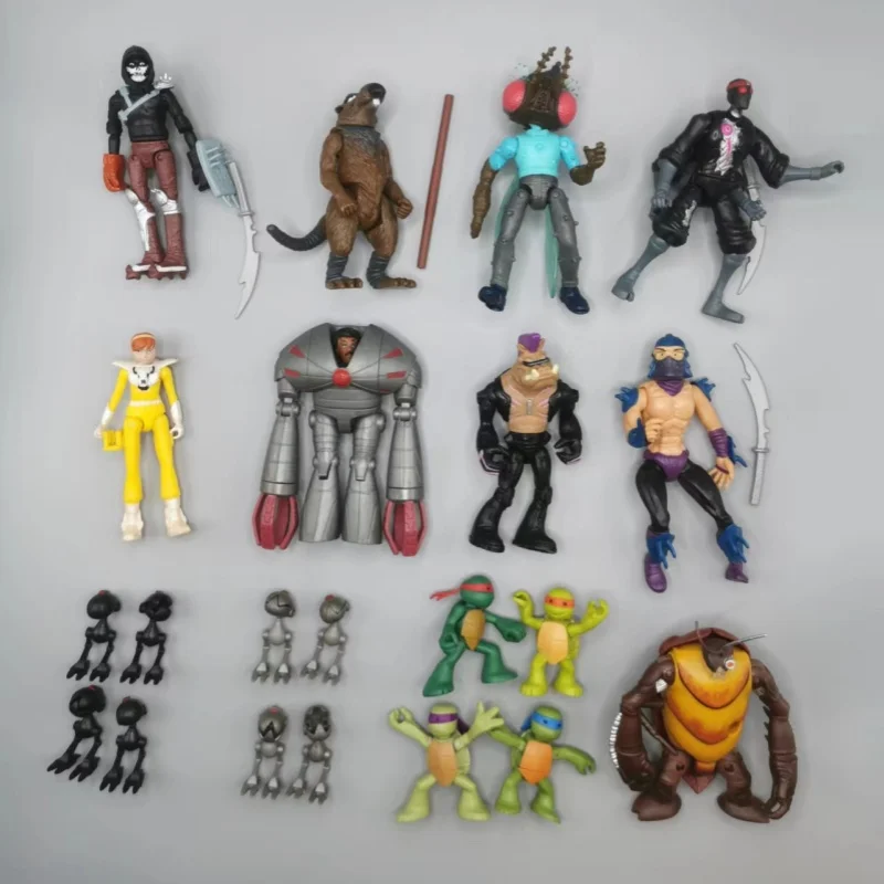 

Original Teenage Turtles Characters Action Figure Robot Dogs Fly Cockroach Figure Model Toy Desktop Ornament Gifts