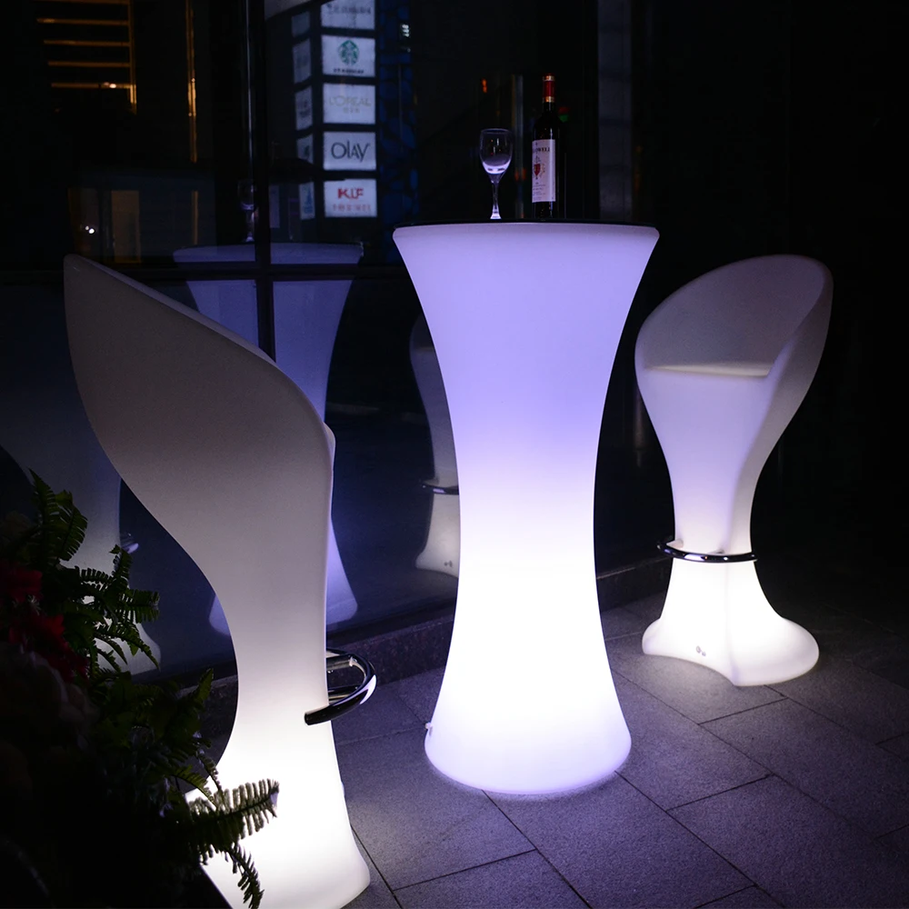 Table and Chair Set/Light Emitting Diode Lighting Bar Cocktail Table Modern Luminous Nightclub Party Furniture