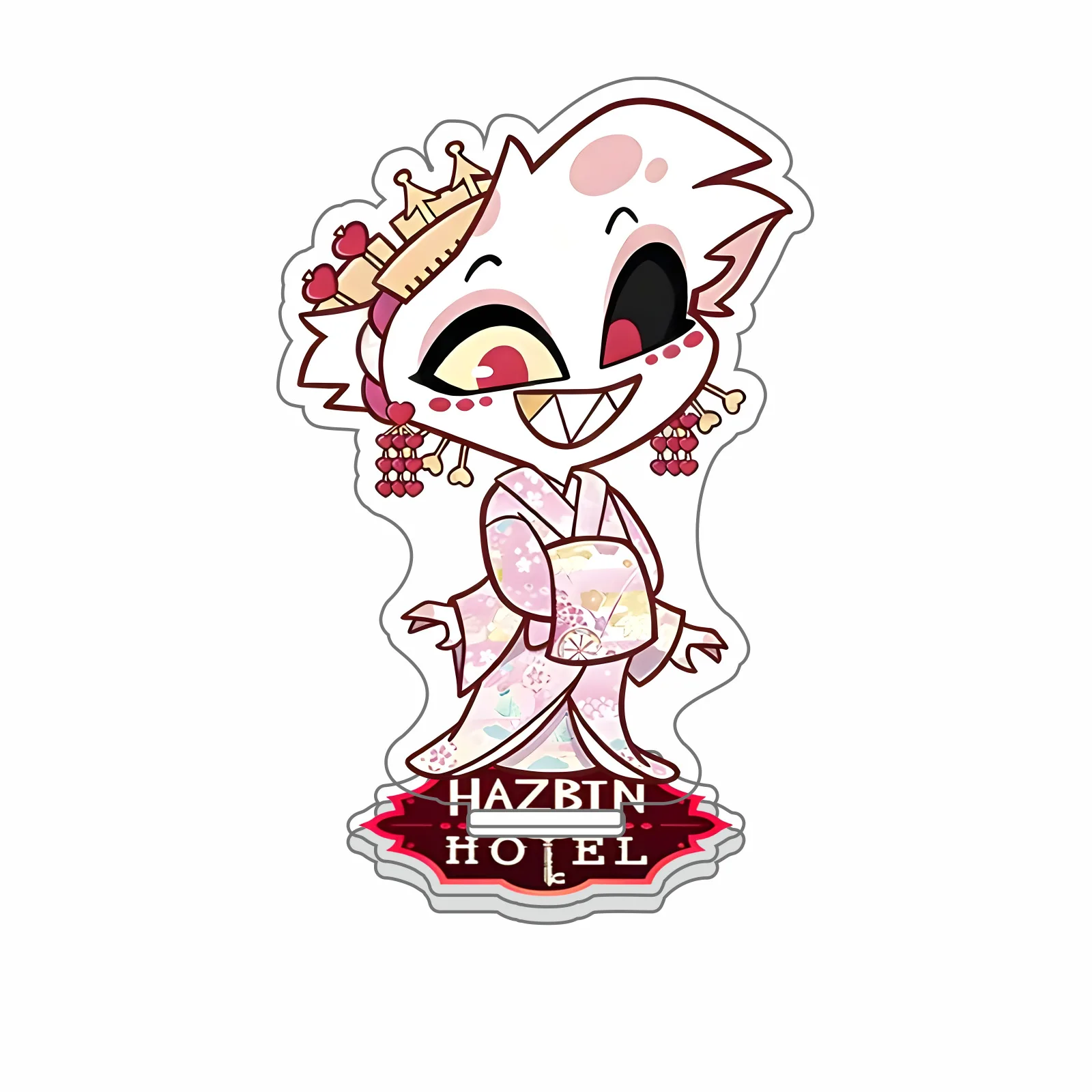 Hazbin Hotel Dark Cute Character Compendium Acrylic Stand For Niffty Vox Husk Charlie Morningstar Vaggie Gothic Chibi keychain