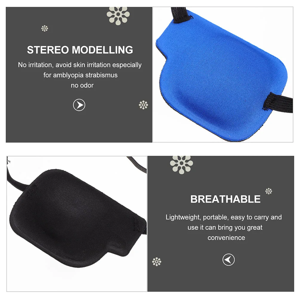 

3 Pcs Monocular 3d Eye Mask Child Kids Patches Polyester Covers for Protective Purposes