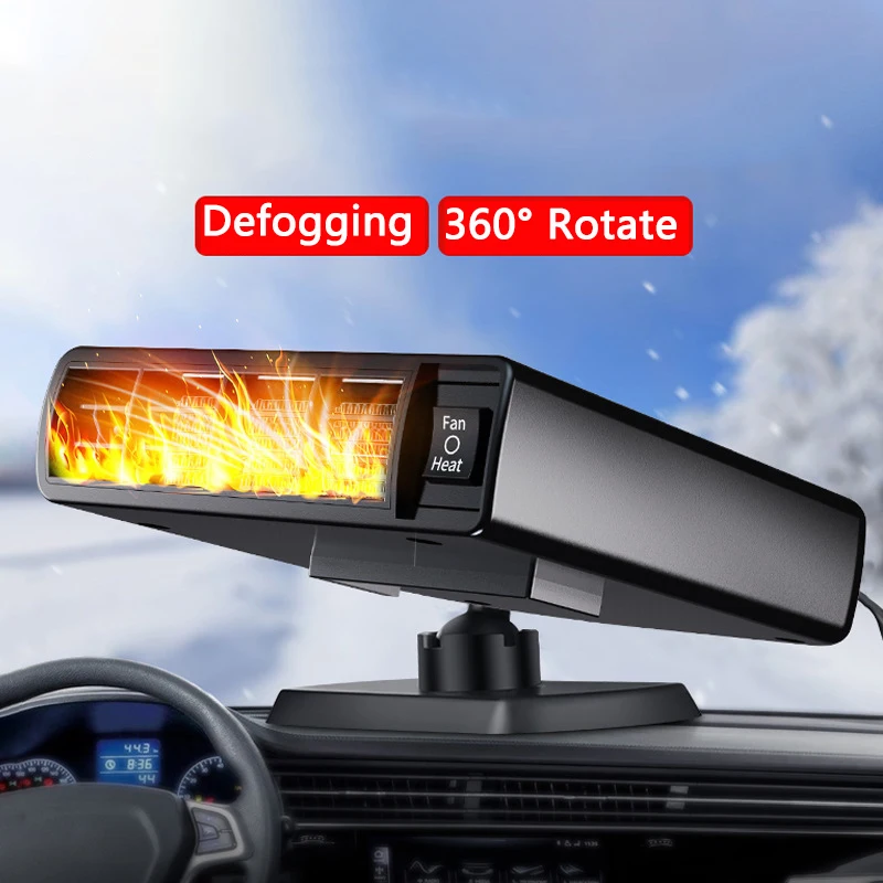 Car Heater Electric Heater Winter Heating Fan Portable Electric Dryer Windshield Defogging Demister Defroster 12V/24V Fast heat