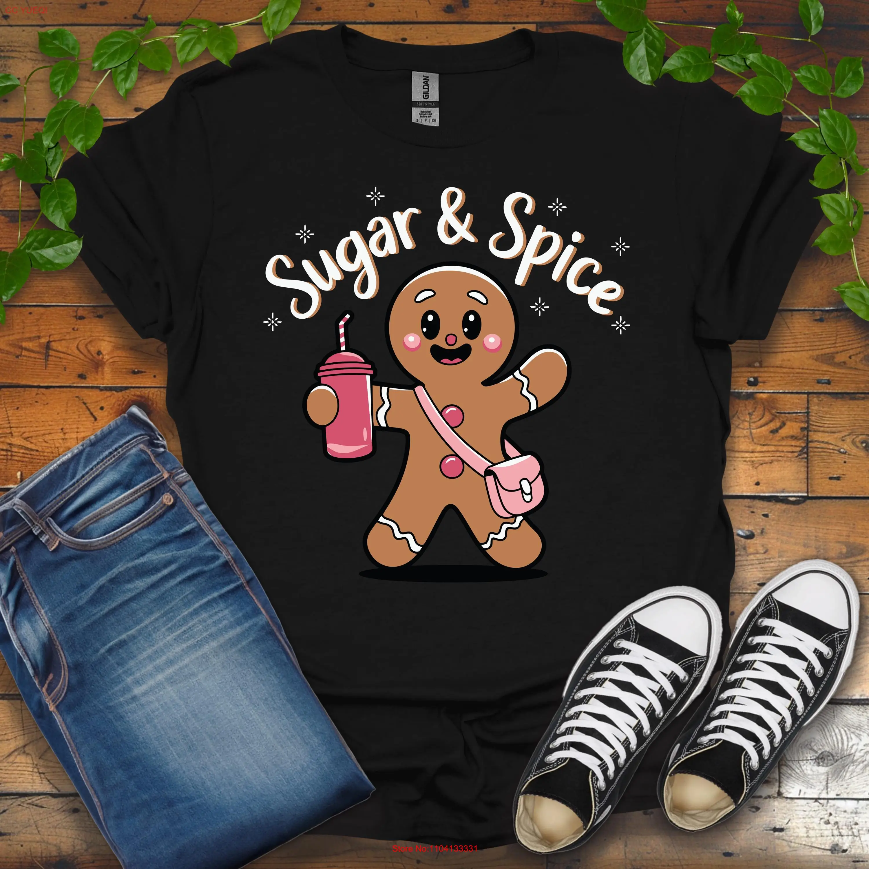 

Sugar Spice Funny Christmas T Shirt Holiday s Winter SweaT Outfit Seasonal Xmas long or short sleeves