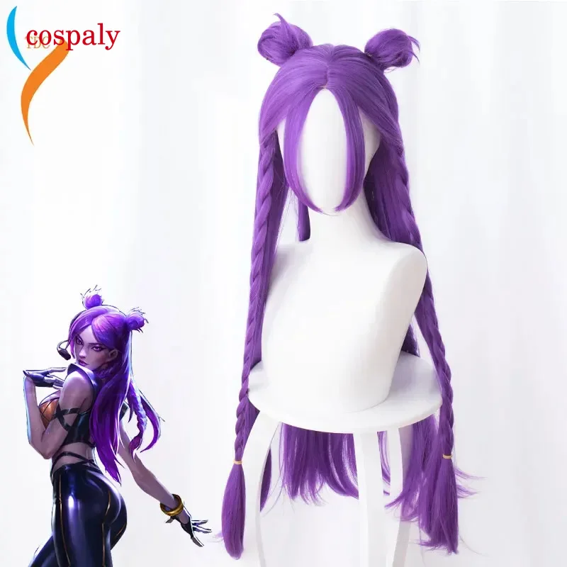 A Game Character LOL K/DA Akali Cosplay Wigs KDA Heat Resistance Synthetic Hair Perucas Cosplay K/DA Ahri Kaisa Wig Cosplay