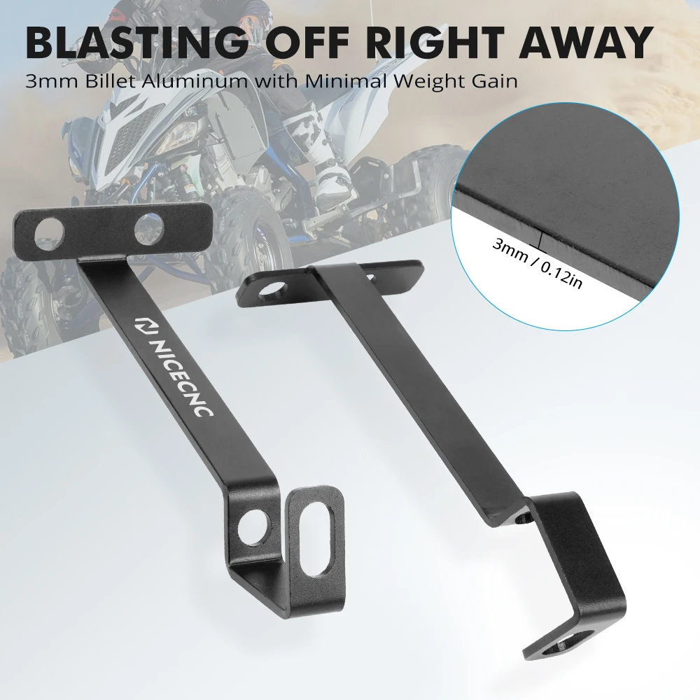 NICECNC ATV Rear Turn Signal Light Mount Bracket Holder For Yamaha Raptor 700 Raptor 700R YFM700R 2013-2026 Aluminum Accessories image 5