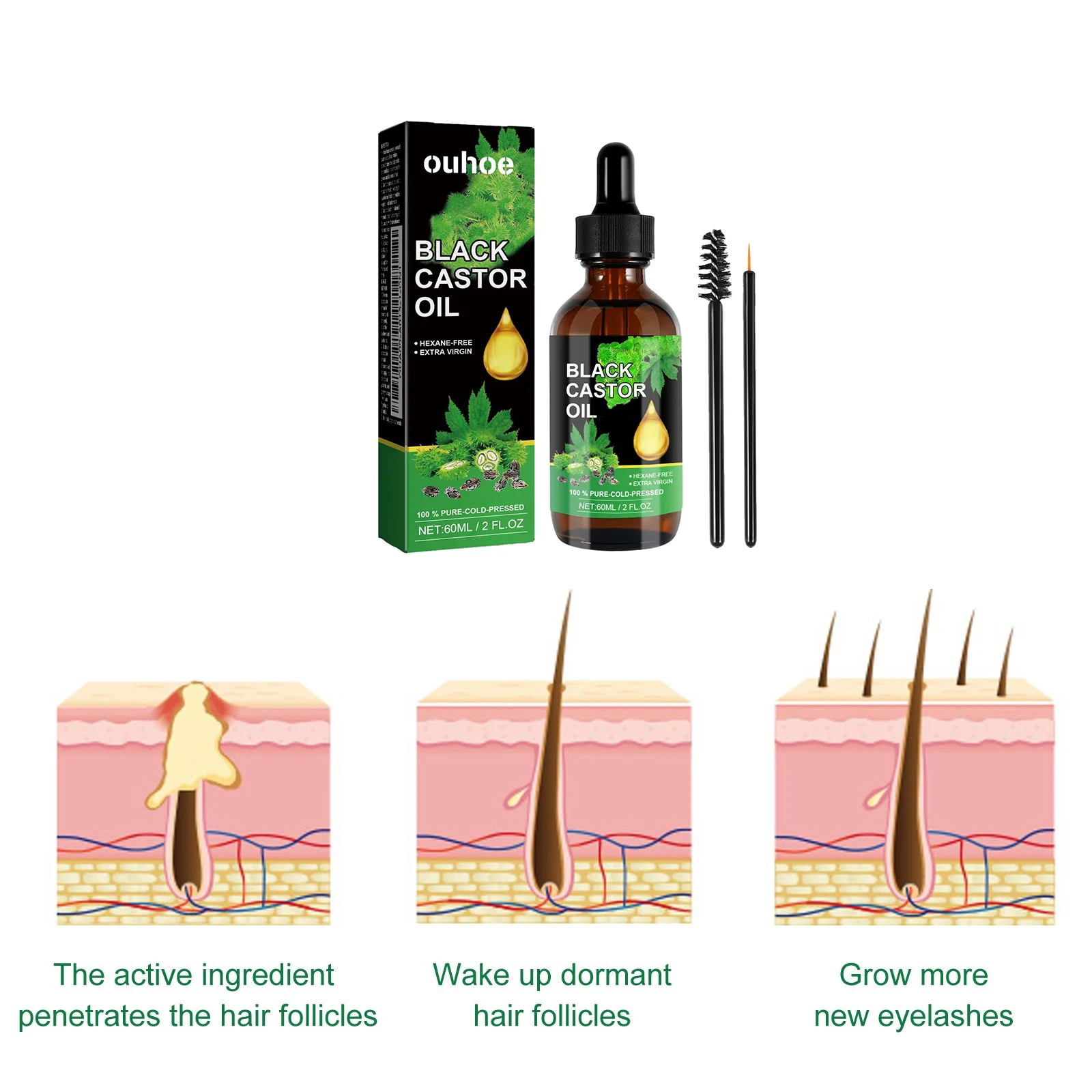Black Castor Oil for Hair Eyeb - Hair Care Ouai ulasan dan harga