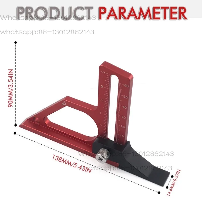 New aluminum alloy height gauge, multi-functional woodworking saw table milling cutter adjustment ruler