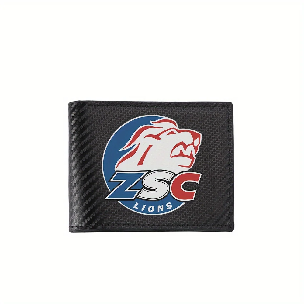 Lion head design sports logo Men's Wallets Simple Business Modern Stylish Printing Design Gifts For Father Boyfriend Christmas L