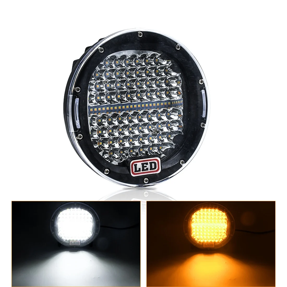 7 Zoll 300w Offroad LED Arbeits licht leiste weiß Bernstein, runder Scheinwerfer Auto Arbeits lampe für LKW 4WD 4x4 ATV Utv Geländewagen