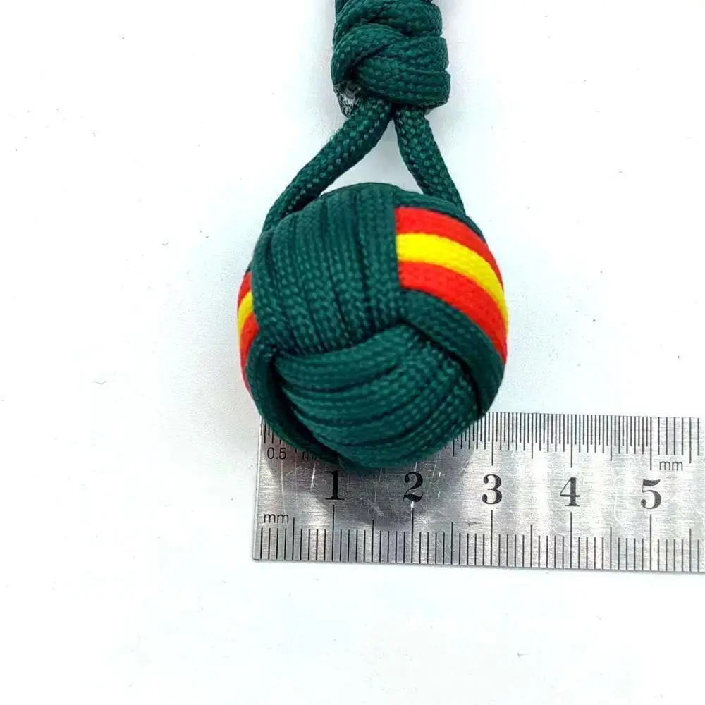 New Creative Parachute Woven Rope Ball Keychain Lanyard Key Ring Monkey Fist Key Chains Outdoors Tool Bag Hanging Decoration