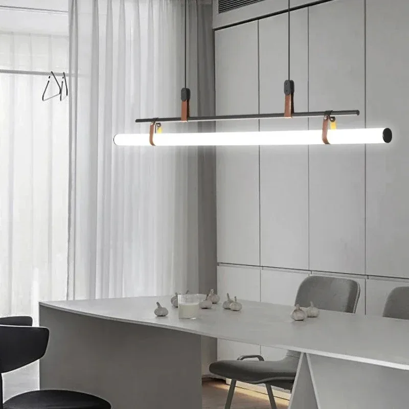 Minimalist Dining Room Pendant Lamp Nordic Dining Table Modern Minimalist Design Tube Pendant Light