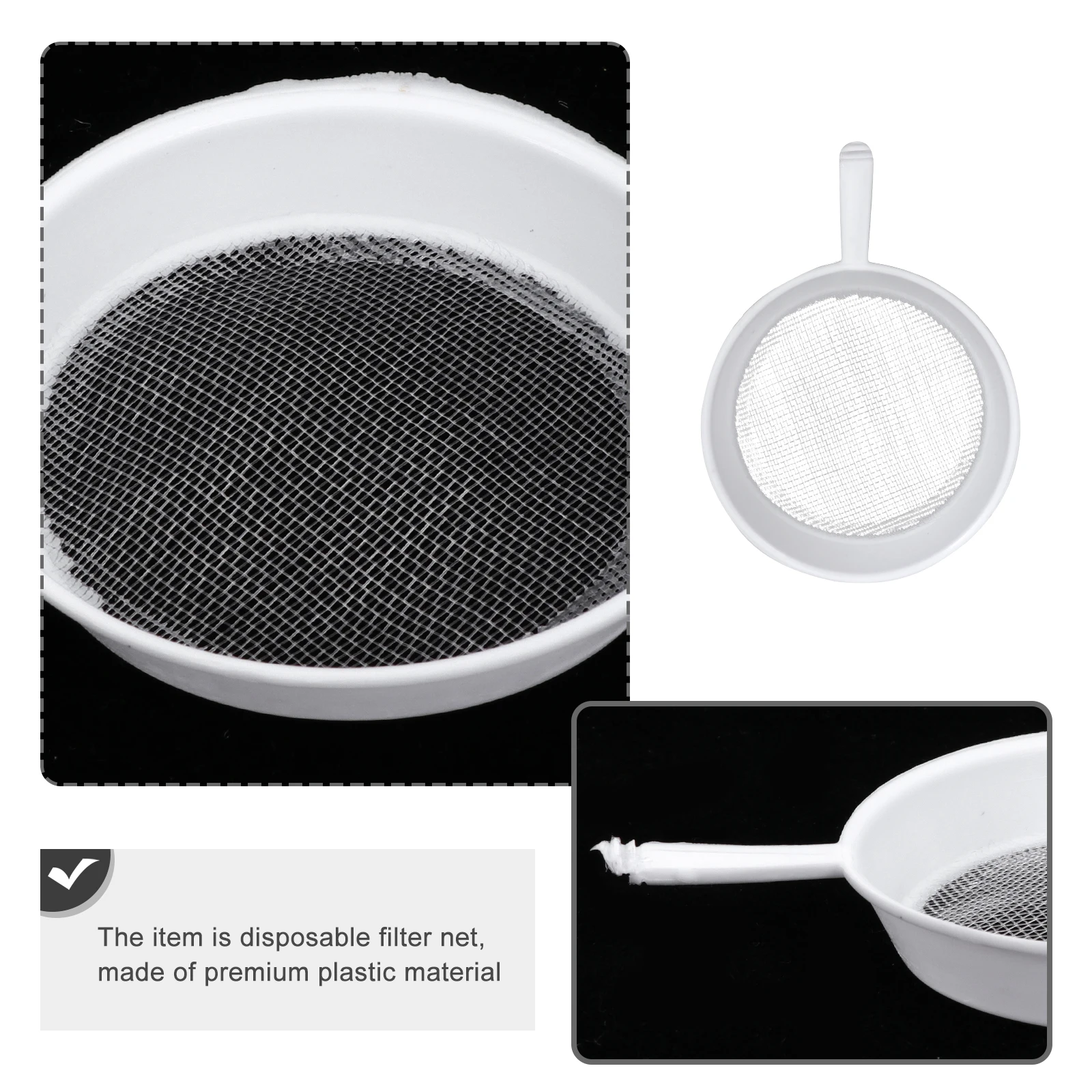

Fine Mesh Skimmer Medicinal Residue Filter Tea Leaf Net Colander White Medicine