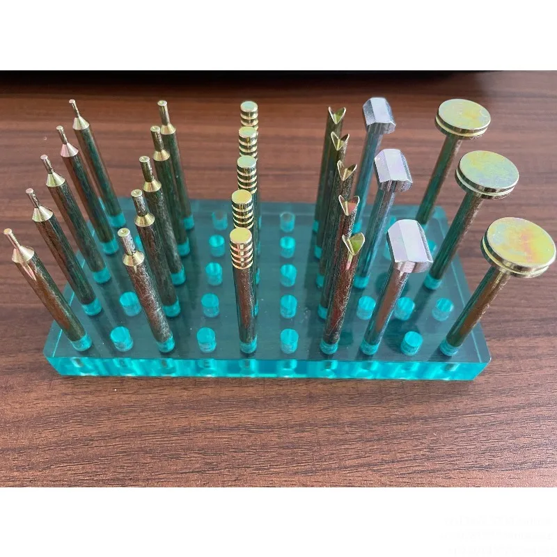 26PCS High Precision Gem Dopsticks Set Diameter 6MM Length 65MM Compound Gemstone Dop Stick Gemstone Faceting Grinding Tool