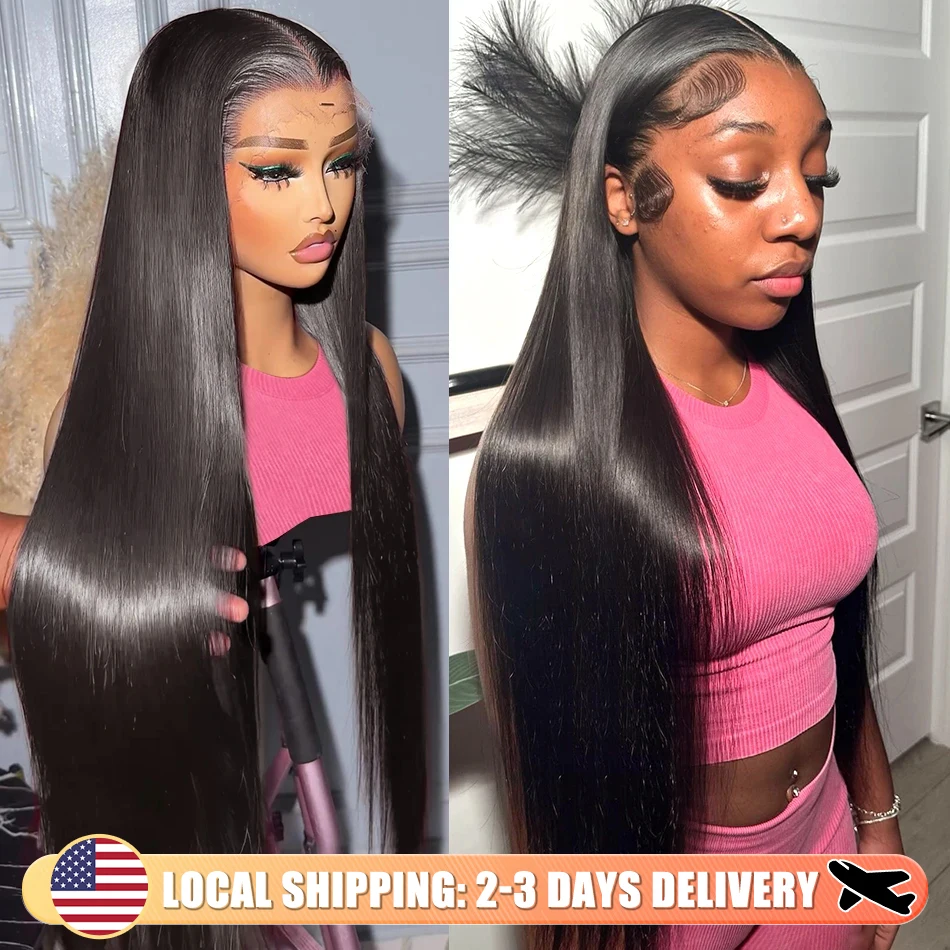 30 40 Inch 13x4 Bone Straight Lace Front Human Hair Wigs Brazilian 13x6 Straight HD Lace Frontal Wig 5x5 Closure Glueless Wigs