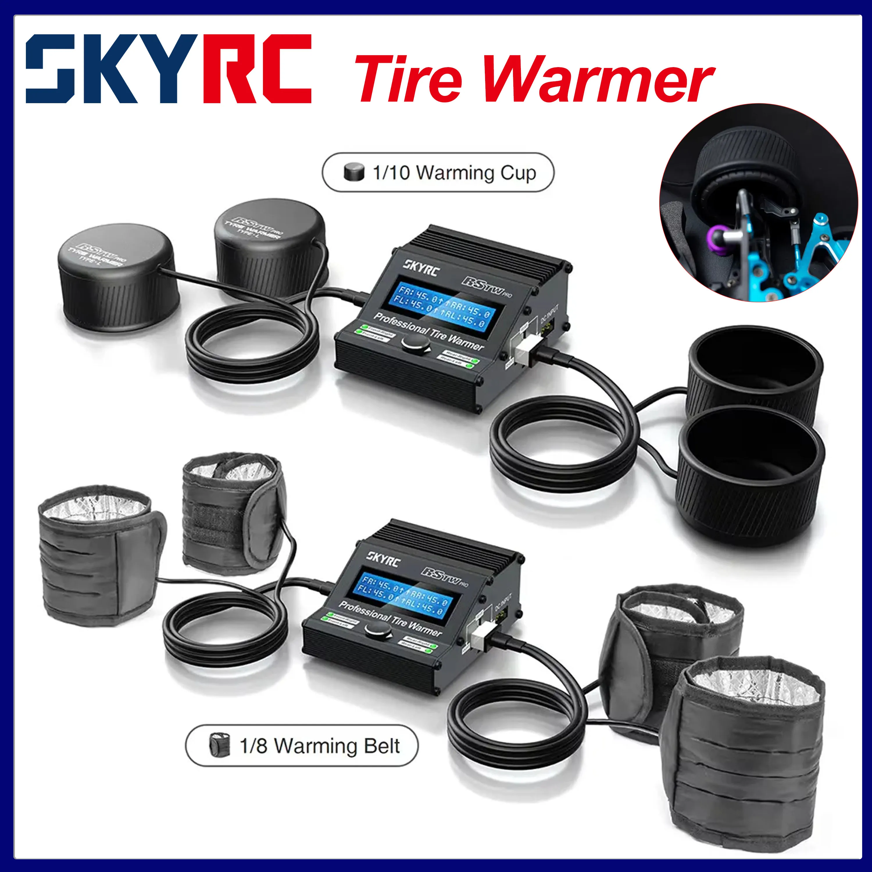 

SKYRC RSTW грелка для шин, силиконовая грелка, электронная с контролем температуры для 1/10 1/8 RC, электрический туристический гоночный дрифт-автомобиль