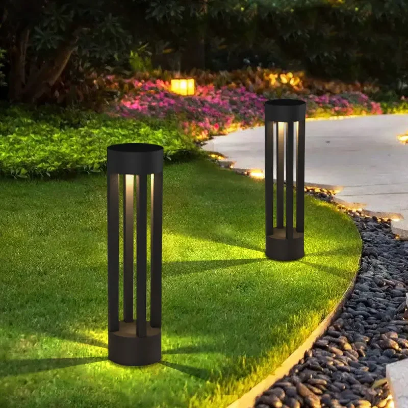 Halaman rumput luar ruangan tahan air Led taman lanskap taman Villa komunitas taman lantai Plug-In halaman