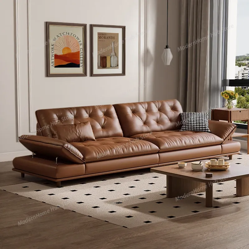 

Brown Aesthetic Living Room Sofas 3 Seater Luxury Nordic Loveseat Living Room Sofas Lounge Bedroom Schlafsofa Bett Furniture