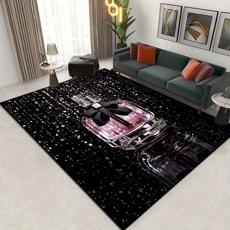 15 Sizes Perfume Bottle Pattern Rug Carpets for Bedroom Living Room Bathroom Mat Creative Door Mat Cloakroom Home Decor Outdoor