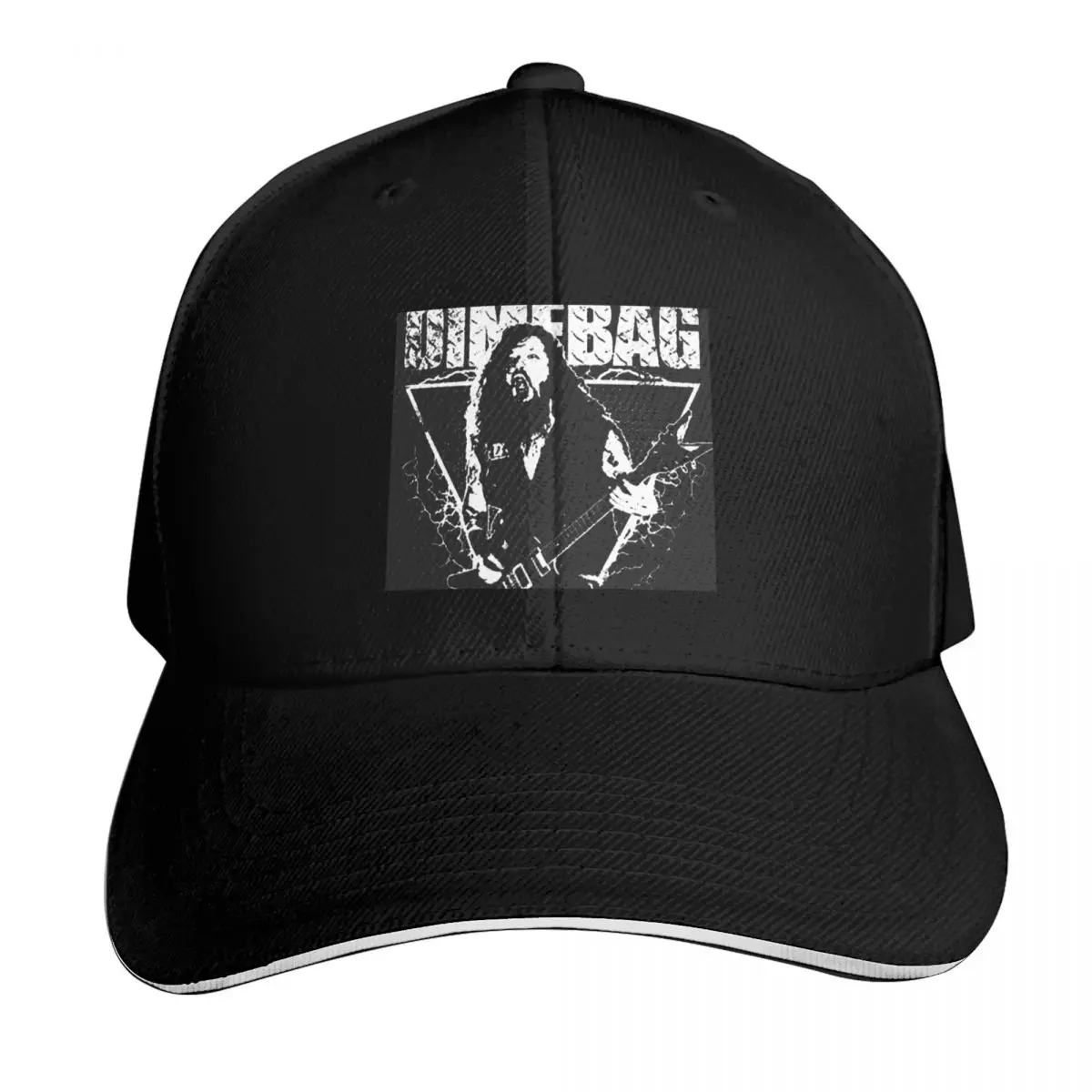 Darrell Dimebag Baseball Cap Contrast Two Tone Brim Snapback Flat Bill Strapback Dad Hat