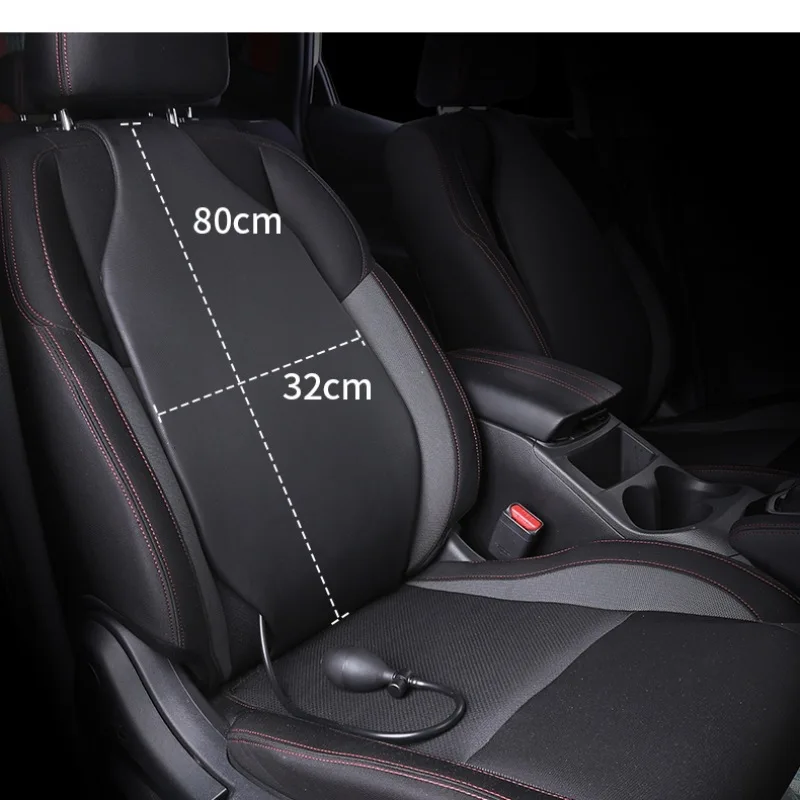 Air Lumbar Support Cushion for Car Seat and Office Chair, Inflatable Back Rest with Adjustable Air Flow, Non-Slip Waist Pad for
