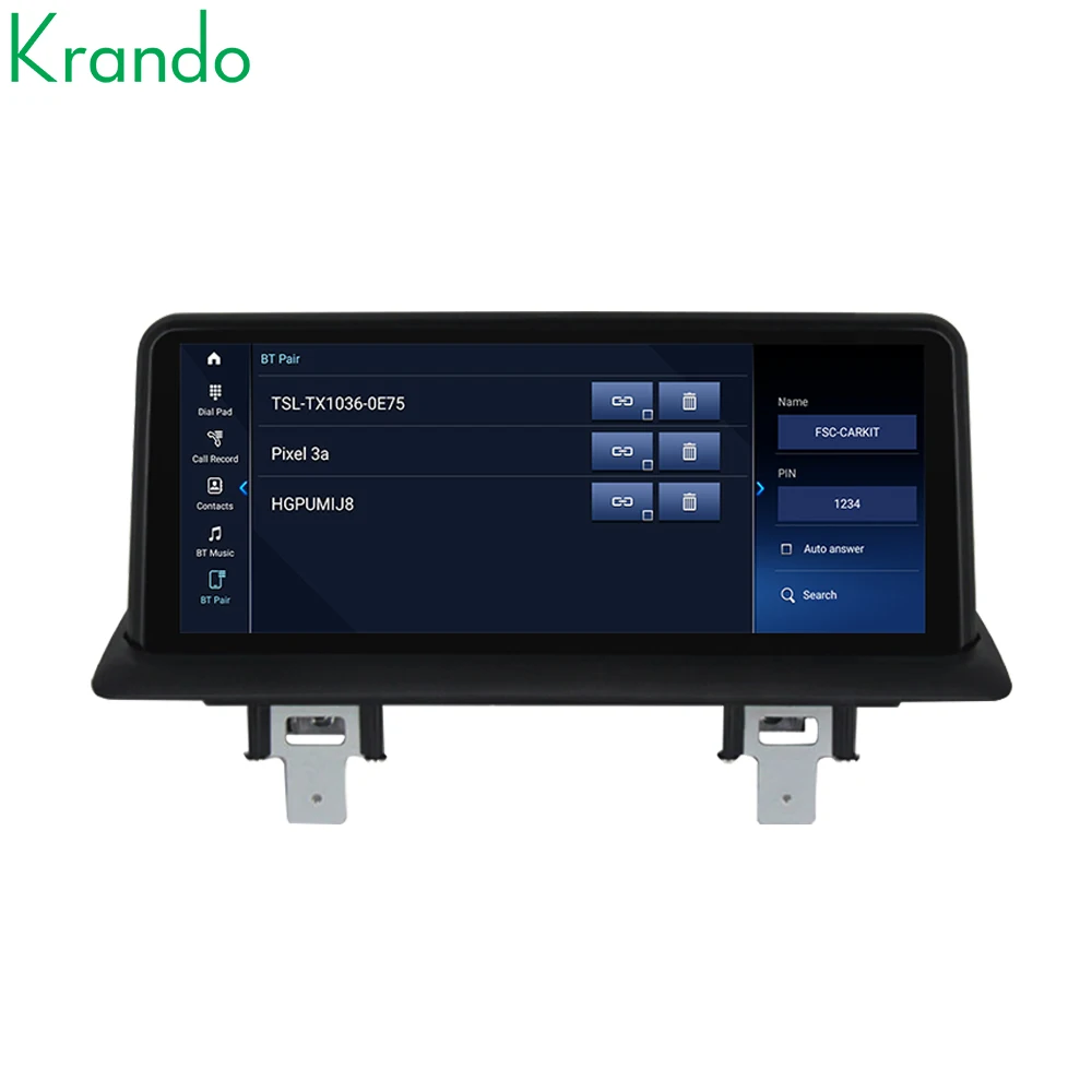 Krando 10.25'' Android Car Radio GPS For BMW 1 Series E81 E82 E87 E88 2006 - 2012 Screen Wireless Carplay Navigation GPS