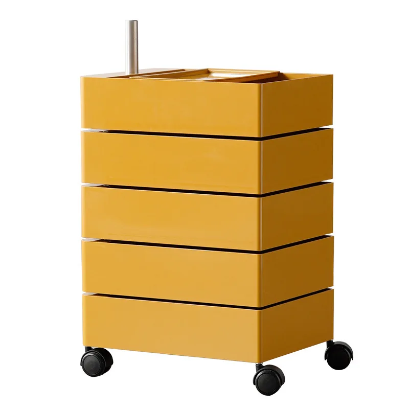 360 rotating bedside table storage cabinet bedroom multi-layer drawer removable storage