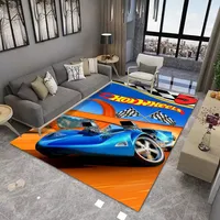 Lightning McQueen Anime Carpet Cartoon Home Decor 3D Print H-Hot Wheels Area Rug Non-slip Washable Chair Table Floor Mat