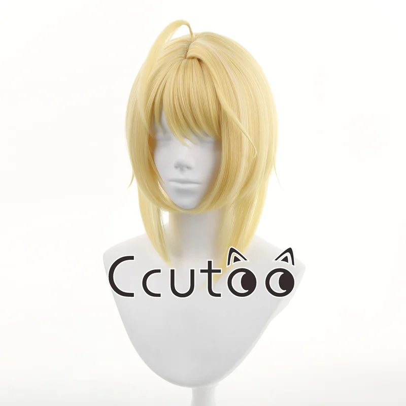 Anime Shugo Chara Tadase Perücken, kurzes goldenes synthetisches Kopfhauthaar für Frauen, Halloween-Party-Perücken, hitzebeständige Fasern – Detail 3