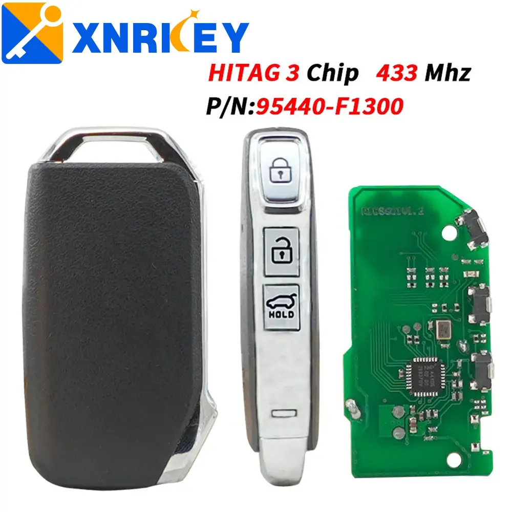 XNRKEY Keyless Remote Smart Key 433Mhz ID47/4A/HITAG3 Chip 95440-F1300 For KIA Sportage K5 Forte Cerato Intelligent Smart Key