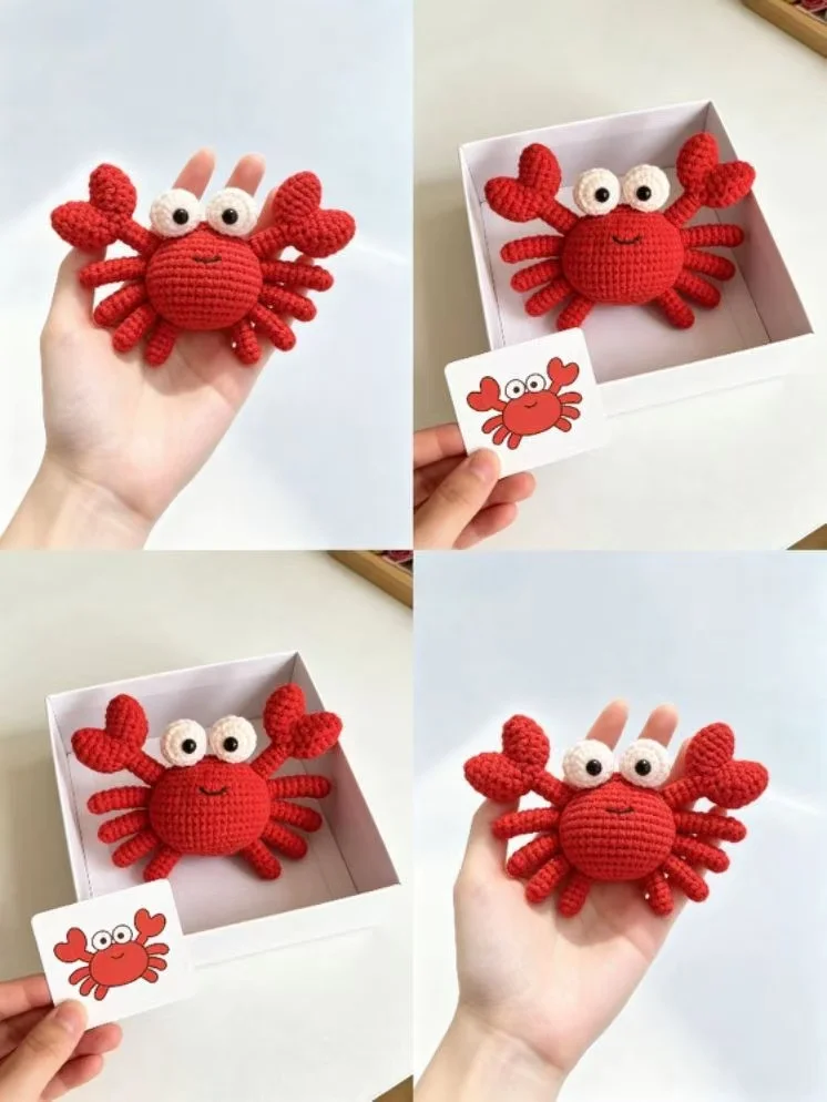 kit-de-croche-de-caranguejo-fofo-material-diy-para-decoracao-artesanal-de-casa-kit-de-trico-da-marca-snow-fairy