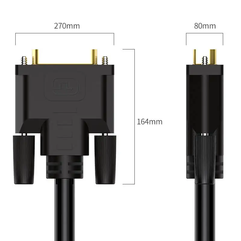 DVI Cable Male To Male Dual Channel 24+1 Pure Copper Plated Connector Suitable For Computer Display Screen HD Video Connection