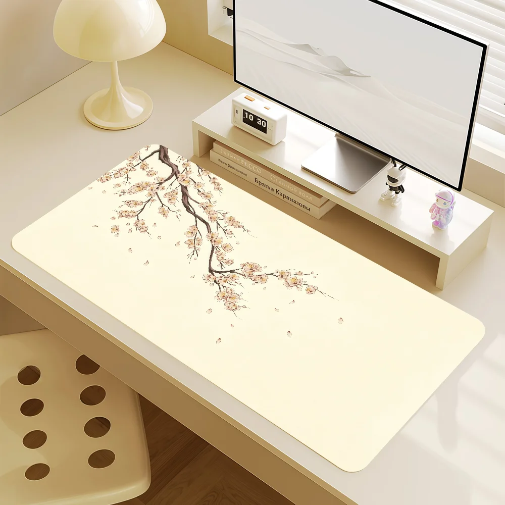 Mouse Pad Cherry MousePad Flower Non-slip Lockedge Office B-Blossom Student Gaming Thickened Large Writing Pad Cushion